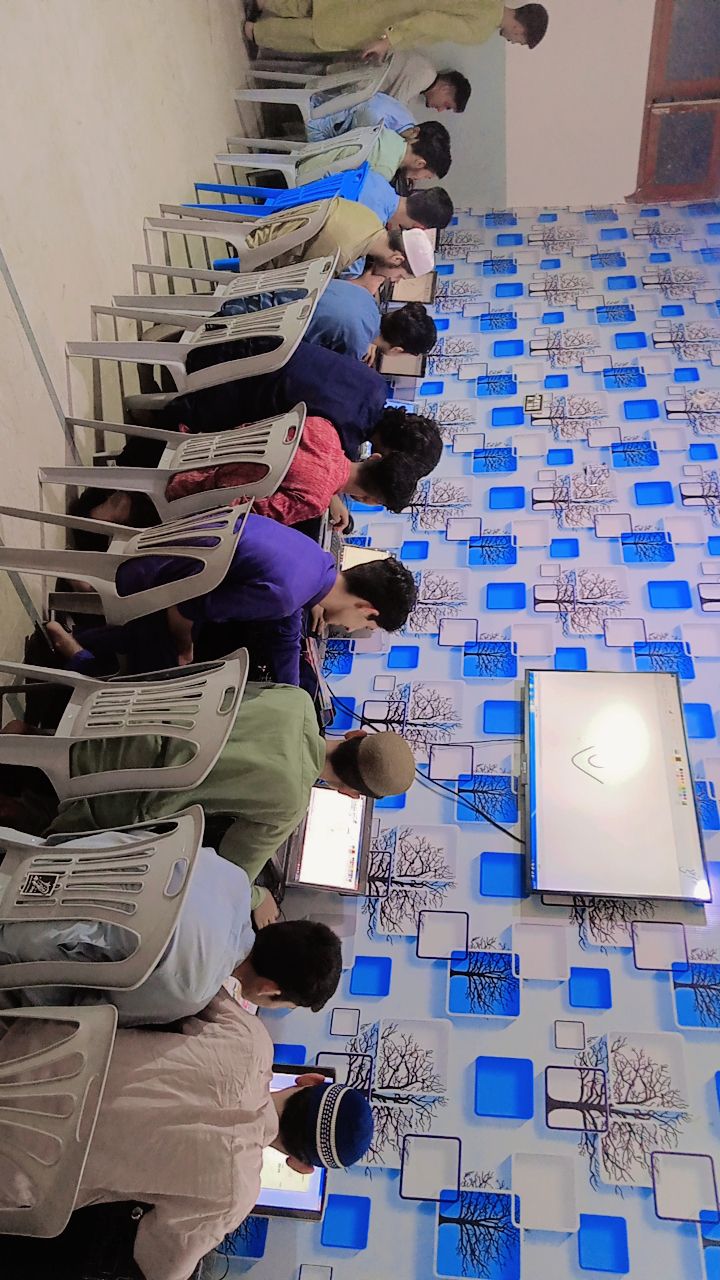 Student at computer
